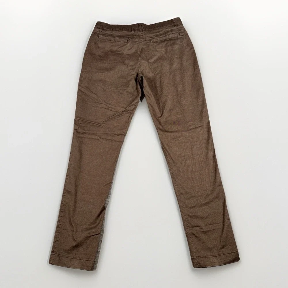 Hurley Chino Pants Mens 30x30 Brown Dri-FIT Straight Leg Zipper‎ Pocket